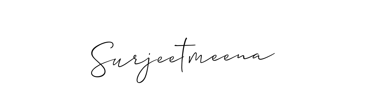 Design your own signature with our free online signature maker. With this signature software, you can create a handwritten (Allison_Script) signature for name Surjeetmeena. Surjeetmeena signature style 2 images and pictures png