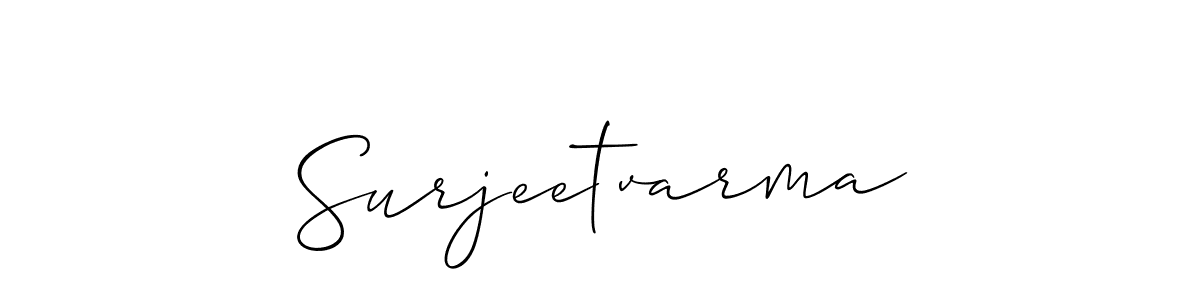 How to make Surjeetvarma signature? Allison_Script is a professional autograph style. Create handwritten signature for Surjeetvarma name. Surjeetvarma signature style 2 images and pictures png