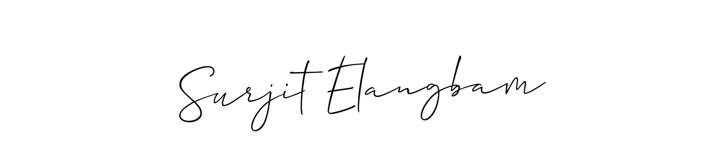 Also You can easily find your signature by using the search form. We will create Surjit Elangbam name handwritten signature images for you free of cost using Allison_Script sign style. Surjit Elangbam signature style 2 images and pictures png