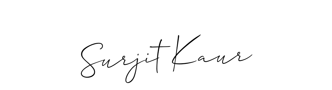 How to make Surjit Kaur signature? Allison_Script is a professional autograph style. Create handwritten signature for Surjit Kaur name. Surjit Kaur signature style 2 images and pictures png