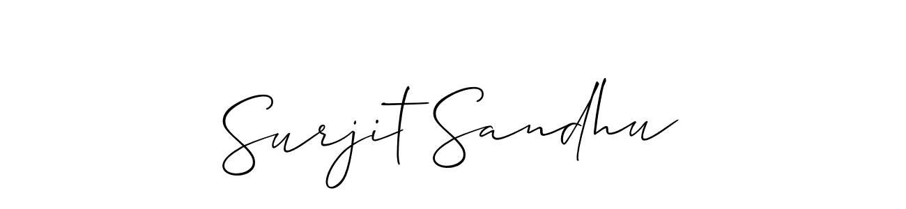 Use a signature maker to create a handwritten signature online. With this signature software, you can design (Allison_Script) your own signature for name Surjit Sandhu. Surjit Sandhu signature style 2 images and pictures png