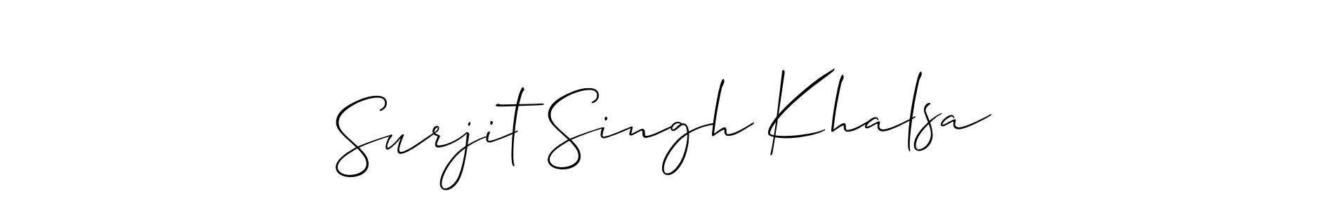 Use a signature maker to create a handwritten signature online. With this signature software, you can design (Allison_Script) your own signature for name Surjit Singh Khalsa. Surjit Singh Khalsa signature style 2 images and pictures png