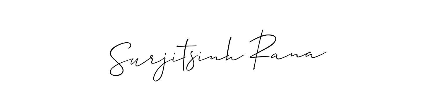 if you are searching for the best signature style for your name Surjitsinh Rana. so please give up your signature search. here we have designed multiple signature styles  using Allison_Script. Surjitsinh Rana signature style 2 images and pictures png