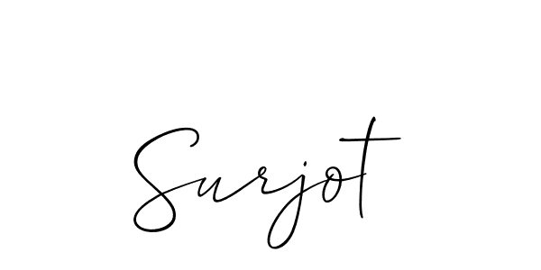 if you are searching for the best signature style for your name Surjot. so please give up your signature search. here we have designed multiple signature styles  using Allison_Script. Surjot signature style 2 images and pictures png