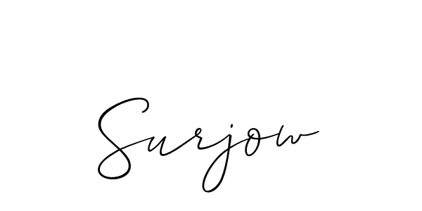 How to make Surjow name signature. Use Allison_Script style for creating short signs online. This is the latest handwritten sign. Surjow signature style 2 images and pictures png