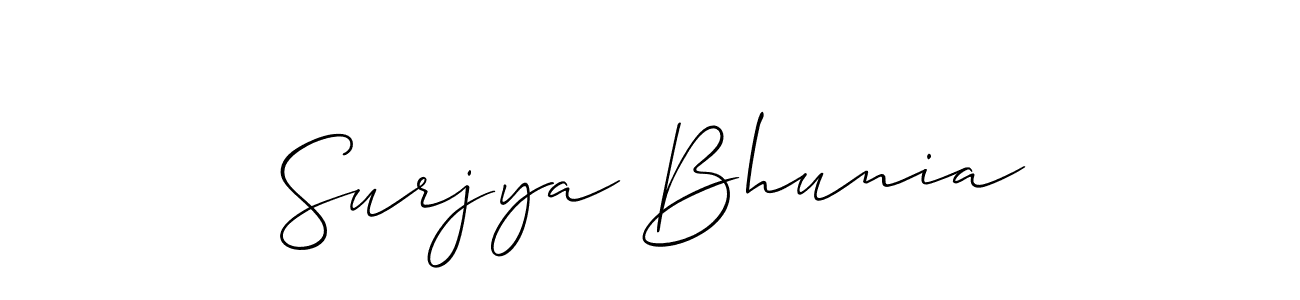 Design your own signature with our free online signature maker. With this signature software, you can create a handwritten (Allison_Script) signature for name Surjya Bhunia. Surjya Bhunia signature style 2 images and pictures png