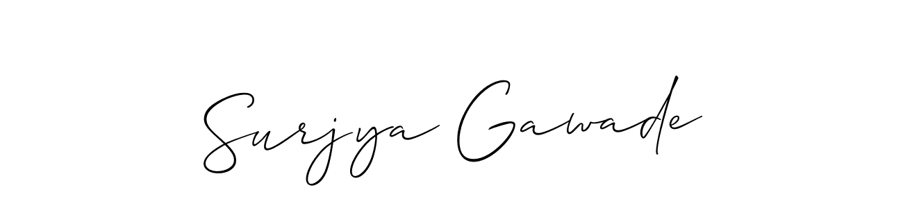 You should practise on your own different ways (Allison_Script) to write your name (Surjya Gawade) in signature. don't let someone else do it for you. Surjya Gawade signature style 2 images and pictures png