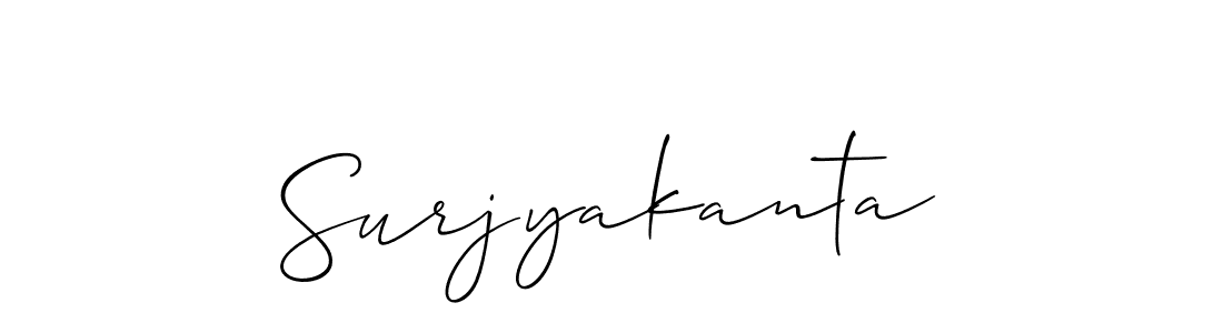 Make a beautiful signature design for name Surjyakanta. With this signature (Allison_Script) style, you can create a handwritten signature for free. Surjyakanta signature style 2 images and pictures png