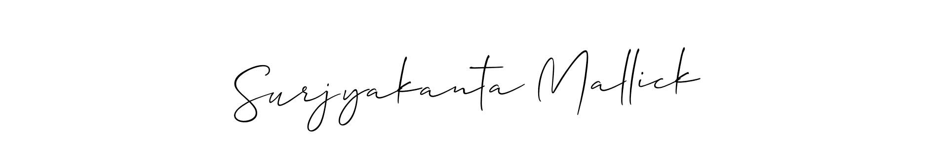 Use a signature maker to create a handwritten signature online. With this signature software, you can design (Allison_Script) your own signature for name Surjyakanta Mallick. Surjyakanta Mallick signature style 2 images and pictures png