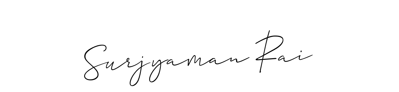 Create a beautiful signature design for name Surjyaman Rai. With this signature (Allison_Script) fonts, you can make a handwritten signature for free. Surjyaman Rai signature style 2 images and pictures png