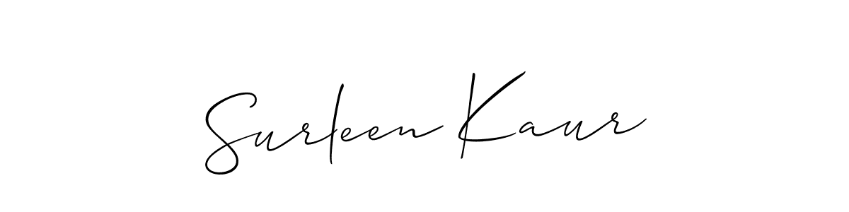 Design your own signature with our free online signature maker. With this signature software, you can create a handwritten (Allison_Script) signature for name Surleen Kaur. Surleen Kaur signature style 2 images and pictures png