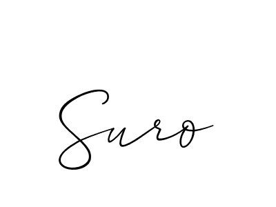 Use a signature maker to create a handwritten signature online. With this signature software, you can design (Allison_Script) your own signature for name Suro. Suro signature style 2 images and pictures png