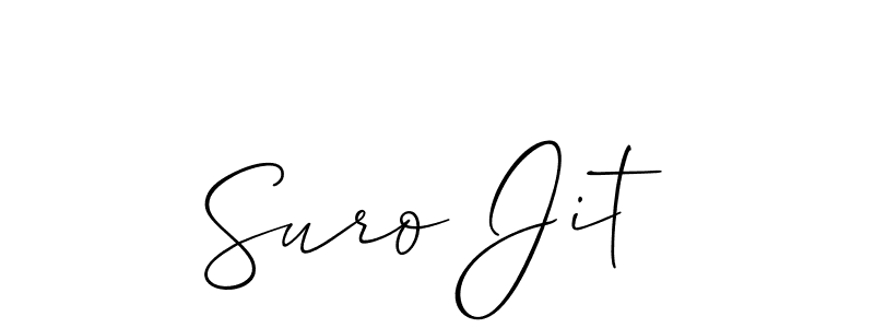 Also we have Suro Jit name is the best signature style. Create professional handwritten signature collection using Allison_Script autograph style. Suro Jit signature style 2 images and pictures png