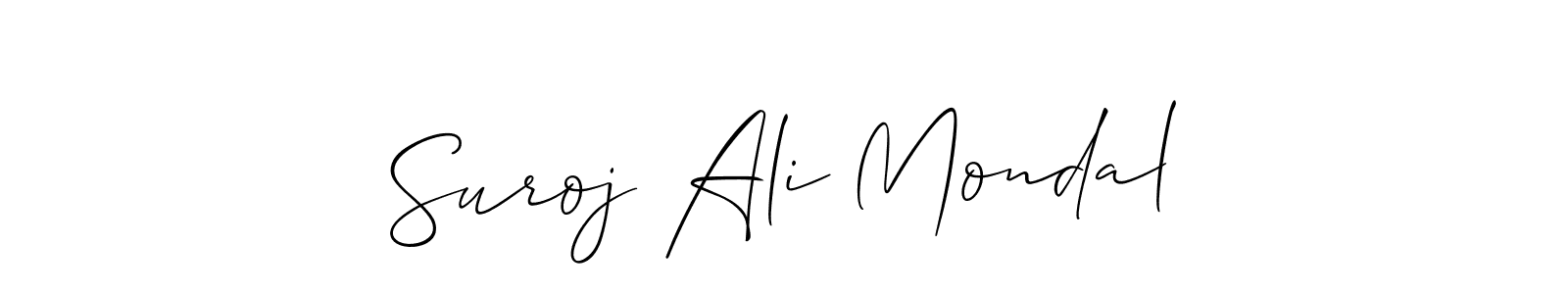 How to make Suroj Ali Mondal signature? Allison_Script is a professional autograph style. Create handwritten signature for Suroj Ali Mondal name. Suroj Ali Mondal signature style 2 images and pictures png