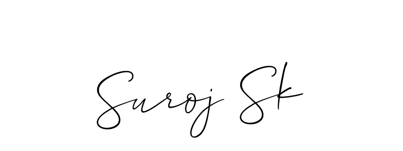Suroj Sk stylish signature style. Best Handwritten Sign (Allison_Script) for my name. Handwritten Signature Collection Ideas for my name Suroj Sk. Suroj Sk signature style 2 images and pictures png