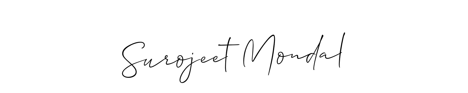It looks lik you need a new signature style for name Surojeet Mondal. Design unique handwritten (Allison_Script) signature with our free signature maker in just a few clicks. Surojeet Mondal signature style 2 images and pictures png