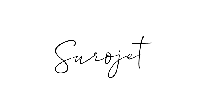 How to Draw Surojet signature style? Allison_Script is a latest design signature styles for name Surojet. Surojet signature style 2 images and pictures png