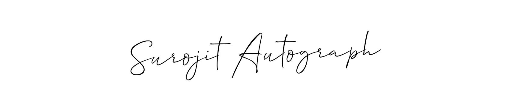 How to make Surojit Autograph name signature. Use Allison_Script style for creating short signs online. This is the latest handwritten sign. Surojit Autograph signature style 2 images and pictures png