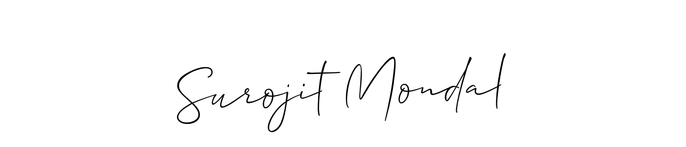 How to make Surojit Mondal signature? Allison_Script is a professional autograph style. Create handwritten signature for Surojit Mondal name. Surojit Mondal signature style 2 images and pictures png