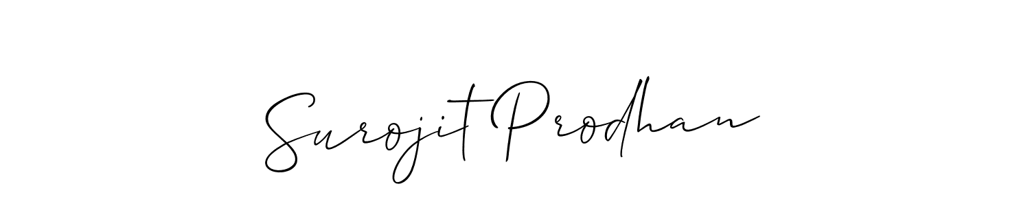 How to make Surojit Prodhan signature? Allison_Script is a professional autograph style. Create handwritten signature for Surojit Prodhan name. Surojit Prodhan signature style 2 images and pictures png