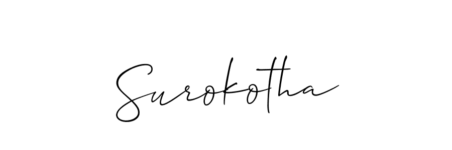 How to make Surokotha signature? Allison_Script is a professional autograph style. Create handwritten signature for Surokotha name. Surokotha signature style 2 images and pictures png