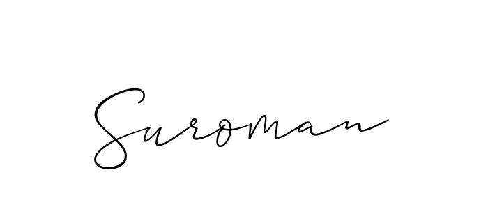 It looks lik you need a new signature style for name Suroman. Design unique handwritten (Allison_Script) signature with our free signature maker in just a few clicks. Suroman signature style 2 images and pictures png