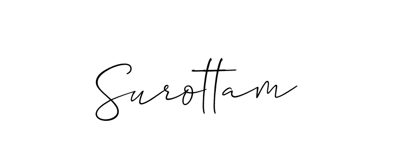 Surottam stylish signature style. Best Handwritten Sign (Allison_Script) for my name. Handwritten Signature Collection Ideas for my name Surottam. Surottam signature style 2 images and pictures png