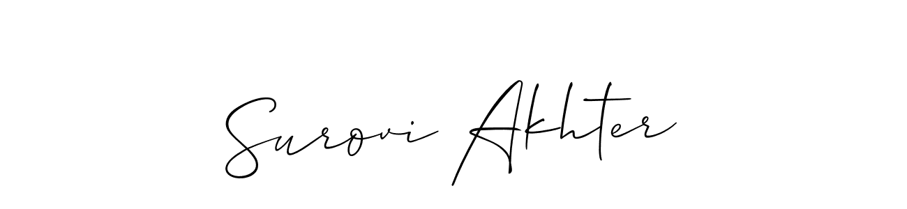 Surovi Akhter stylish signature style. Best Handwritten Sign (Allison_Script) for my name. Handwritten Signature Collection Ideas for my name Surovi Akhter. Surovi Akhter signature style 2 images and pictures png