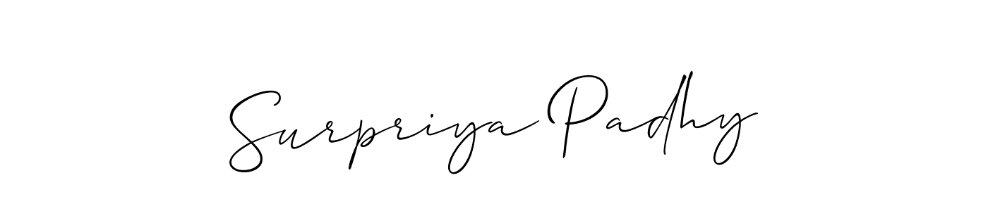 Surpriya Padhy stylish signature style. Best Handwritten Sign (Allison_Script) for my name. Handwritten Signature Collection Ideas for my name Surpriya Padhy. Surpriya Padhy signature style 2 images and pictures png