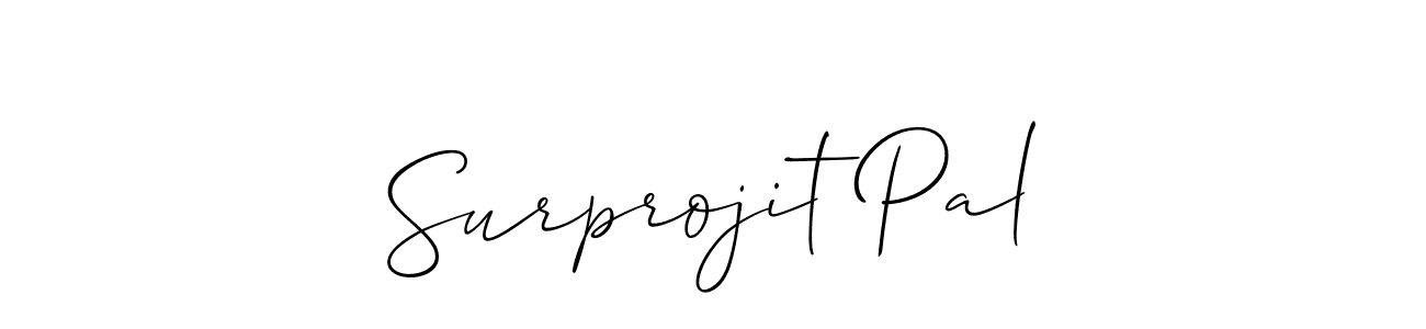 Create a beautiful signature design for name Surprojit Pal. With this signature (Allison_Script) fonts, you can make a handwritten signature for free. Surprojit Pal signature style 2 images and pictures png