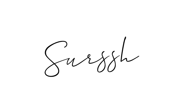 Similarly Allison_Script is the best handwritten signature design. Signature creator online .You can use it as an online autograph creator for name Surssh. Surssh signature style 2 images and pictures png