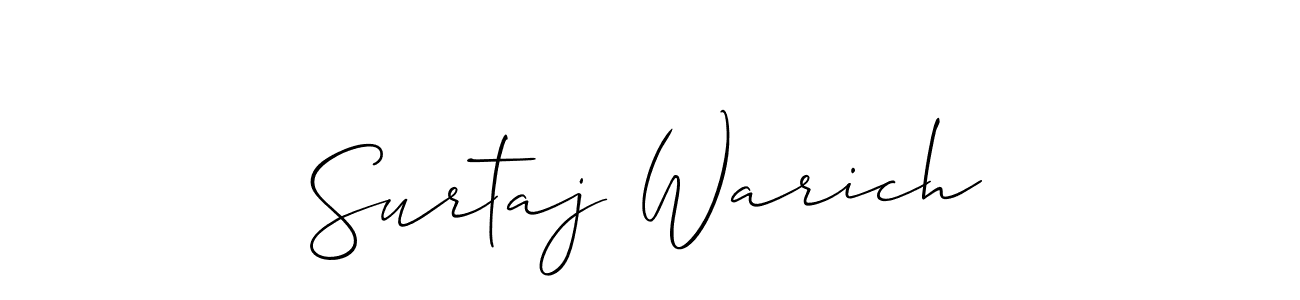 Here are the top 10 professional signature styles for the name Surtaj Warich. These are the best autograph styles you can use for your name. Surtaj Warich signature style 2 images and pictures png