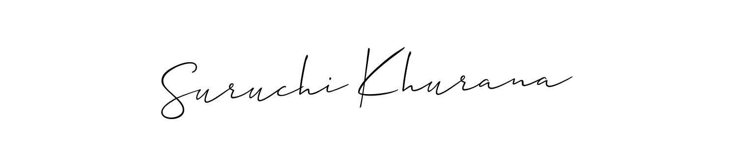 Use a signature maker to create a handwritten signature online. With this signature software, you can design (Allison_Script) your own signature for name Suruchi Khurana. Suruchi Khurana signature style 2 images and pictures png