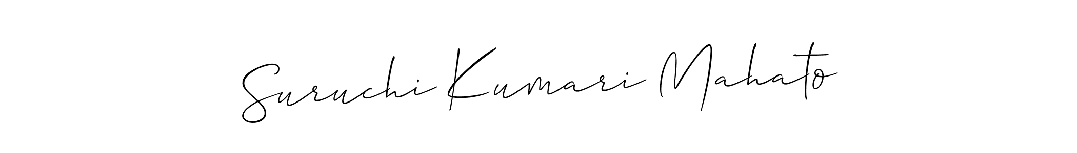 This is the best signature style for the Suruchi Kumari Mahato name. Also you like these signature font (Allison_Script). Mix name signature. Suruchi Kumari Mahato signature style 2 images and pictures png
