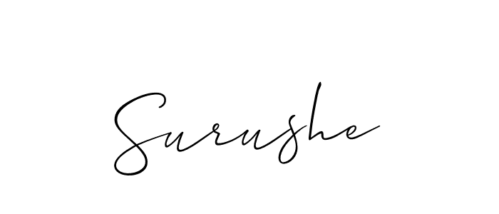 Make a short Surushe signature style. Manage your documents anywhere anytime using Allison_Script. Create and add eSignatures, submit forms, share and send files easily. Surushe signature style 2 images and pictures png