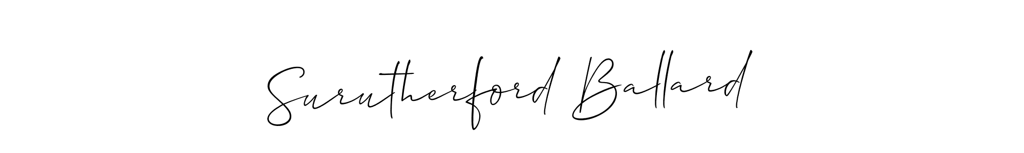 Allison_Script is a professional signature style that is perfect for those who want to add a touch of class to their signature. It is also a great choice for those who want to make their signature more unique. Get Surutherford Ballard name to fancy signature for free. Surutherford Ballard signature style 2 images and pictures png