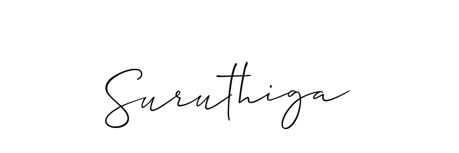 Also we have Suruthiga name is the best signature style. Create professional handwritten signature collection using Allison_Script autograph style. Suruthiga signature style 2 images and pictures png
