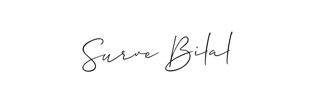 Surve Bilal stylish signature style. Best Handwritten Sign (Allison_Script) for my name. Handwritten Signature Collection Ideas for my name Surve Bilal. Surve Bilal signature style 2 images and pictures png