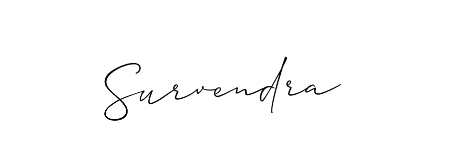It looks lik you need a new signature style for name Survendra. Design unique handwritten (Allison_Script) signature with our free signature maker in just a few clicks. Survendra signature style 2 images and pictures png
