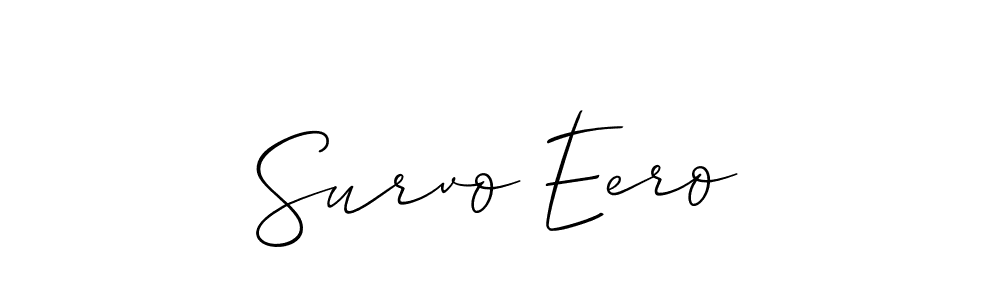 It looks lik you need a new signature style for name Survo Eero. Design unique handwritten (Allison_Script) signature with our free signature maker in just a few clicks. Survo Eero signature style 2 images and pictures png