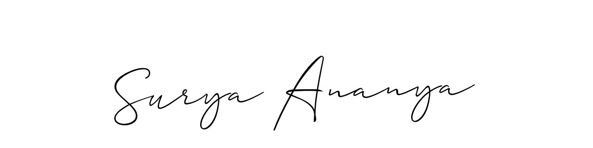 if you are searching for the best signature style for your name Surya Ananya. so please give up your signature search. here we have designed multiple signature styles  using Allison_Script. Surya Ananya signature style 2 images and pictures png