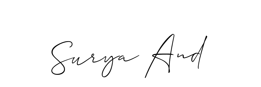 You can use this online signature creator to create a handwritten signature for the name Surya And. This is the best online autograph maker. Surya And signature style 2 images and pictures png