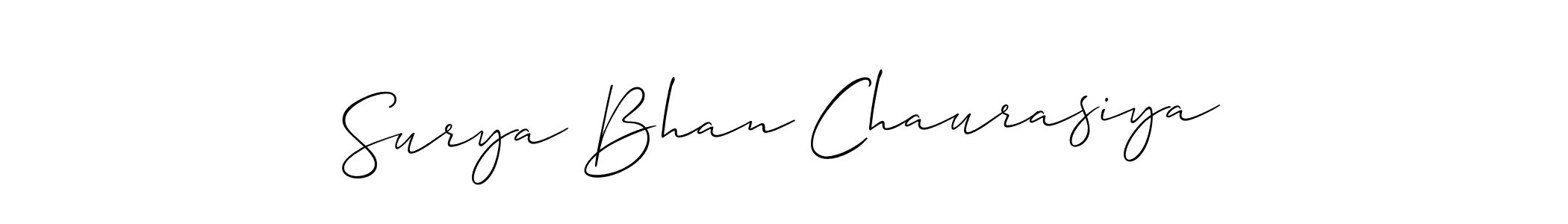 Make a beautiful signature design for name Surya Bhan Chaurasiya. With this signature (Allison_Script) style, you can create a handwritten signature for free. Surya Bhan Chaurasiya signature style 2 images and pictures png