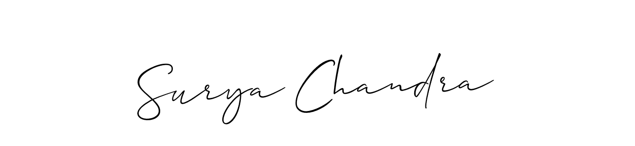 Create a beautiful signature design for name Surya Chandra. With this signature (Allison_Script) fonts, you can make a handwritten signature for free. Surya Chandra signature style 2 images and pictures png