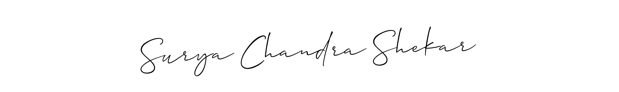 Similarly Allison_Script is the best handwritten signature design. Signature creator online .You can use it as an online autograph creator for name Surya Chandra Shekar. Surya Chandra Shekar signature style 2 images and pictures png