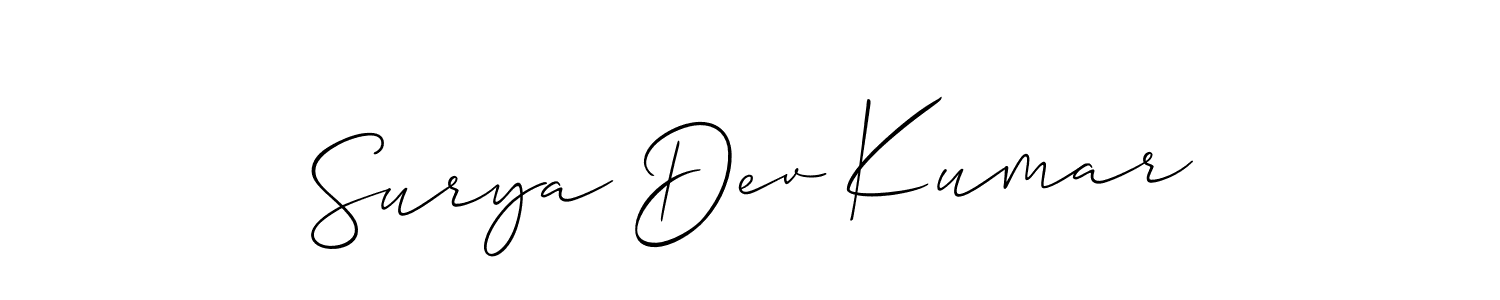 Also You can easily find your signature by using the search form. We will create Surya Dev Kumar name handwritten signature images for you free of cost using Allison_Script sign style. Surya Dev Kumar signature style 2 images and pictures png