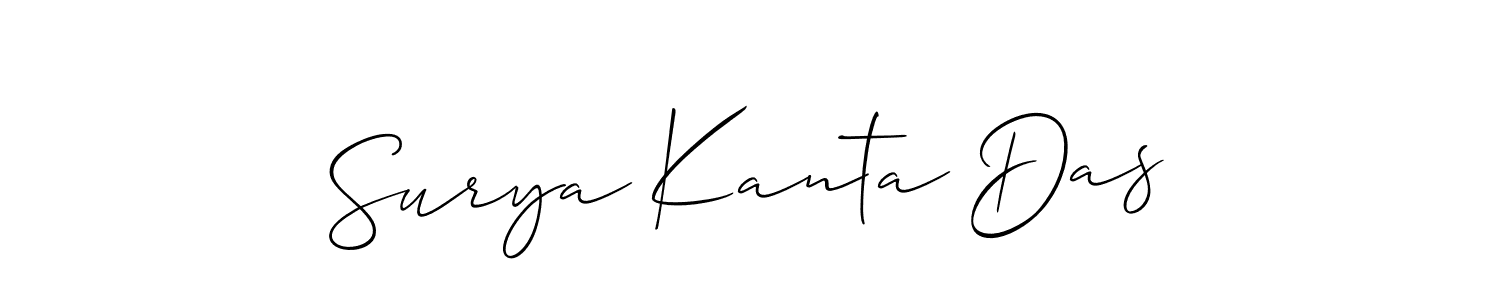 Design your own signature with our free online signature maker. With this signature software, you can create a handwritten (Allison_Script) signature for name Surya Kanta Das. Surya Kanta Das signature style 2 images and pictures png