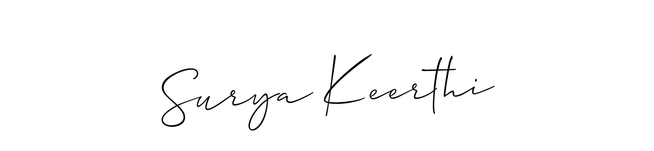 Also You can easily find your signature by using the search form. We will create Surya Keerthi name handwritten signature images for you free of cost using Allison_Script sign style. Surya Keerthi signature style 2 images and pictures png