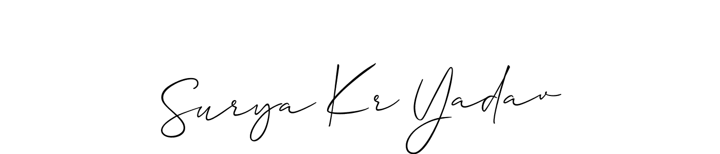How to make Surya Kr Yadav signature? Allison_Script is a professional autograph style. Create handwritten signature for Surya Kr Yadav name. Surya Kr Yadav signature style 2 images and pictures png