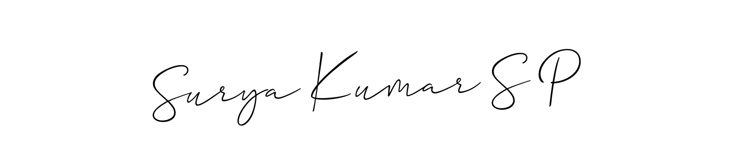 Make a beautiful signature design for name Surya Kumar S P. Use this online signature maker to create a handwritten signature for free. Surya Kumar S P signature style 2 images and pictures png